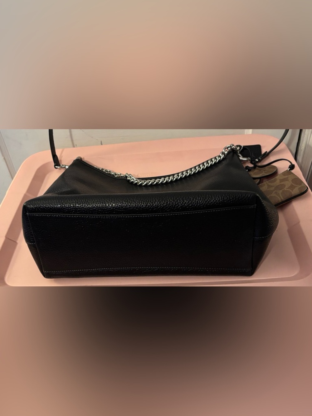 Coach Large Laurel Black shoulder bag with silver hardware - Picture 6 of 10